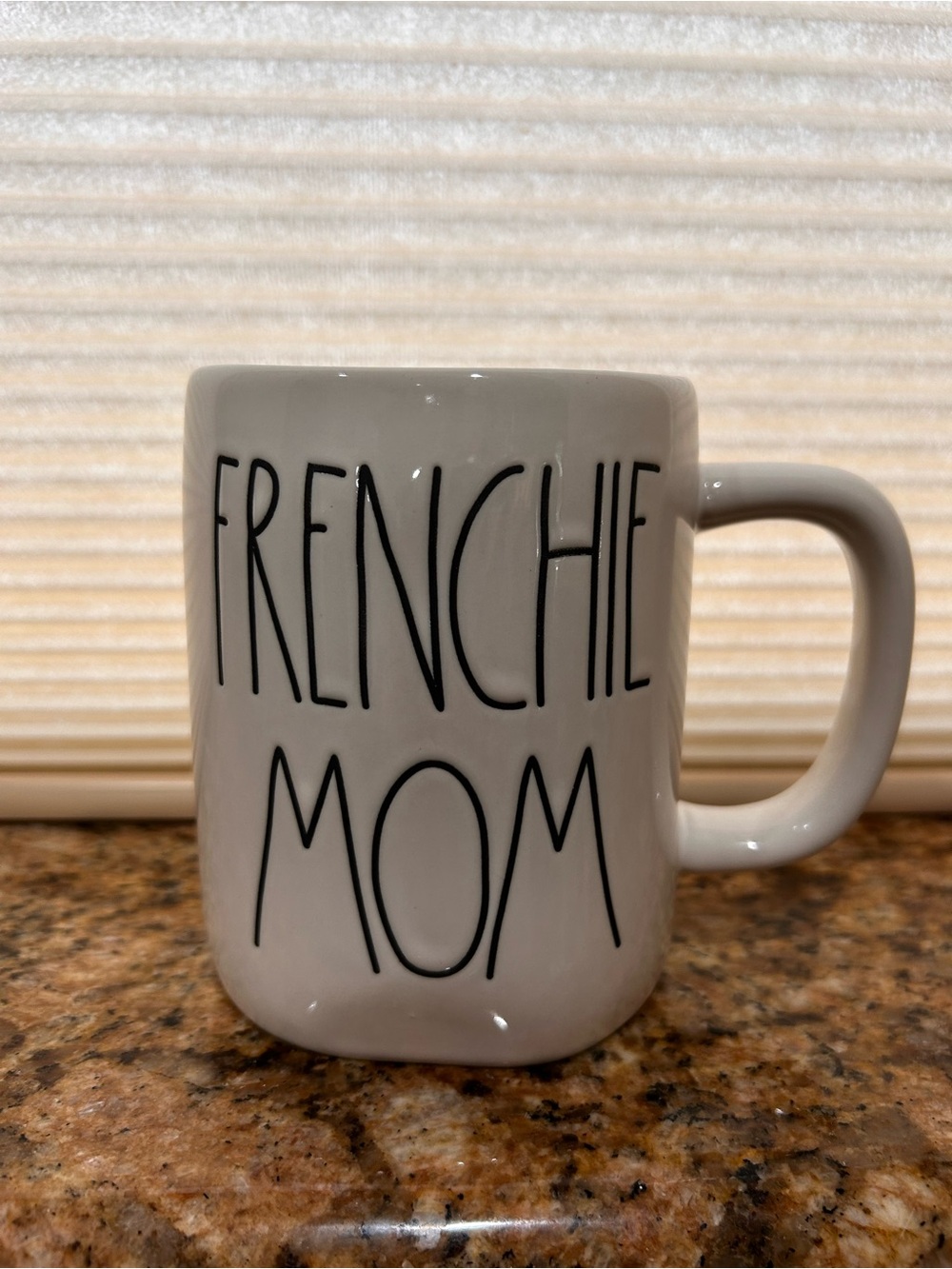 Rae Dunn by Magenta Frenchie Mom Ceramic Coffee Mug - White